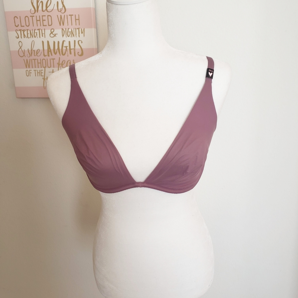 NWT VS Incredible Unlined Plunge Bra Mauve 34DD